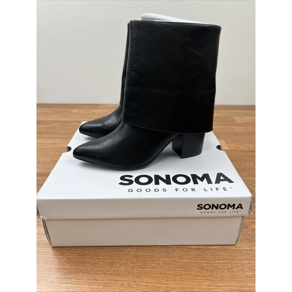 SO Amarella Fold Over Boots Women's Size 6.5 Black